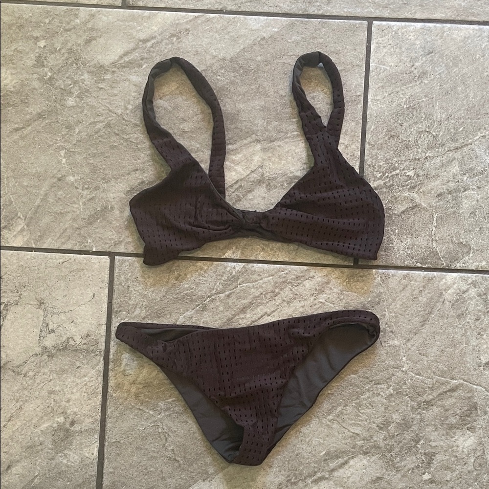 Brown Women's Two-Piece Bikini Swim Set